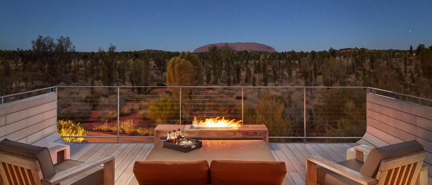 Longitude 131° Luxury Tent Balcony