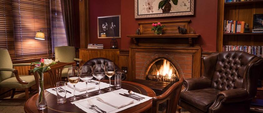 Otahuna Lodge Kaminzimmer