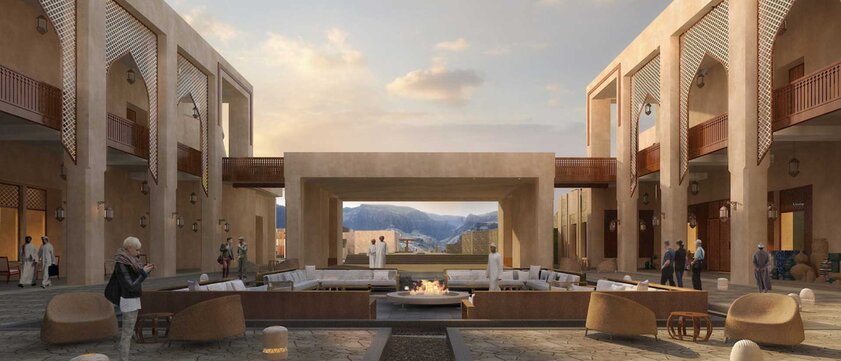 Anantara Al Jabal Al Akhdar Resort Innenhof