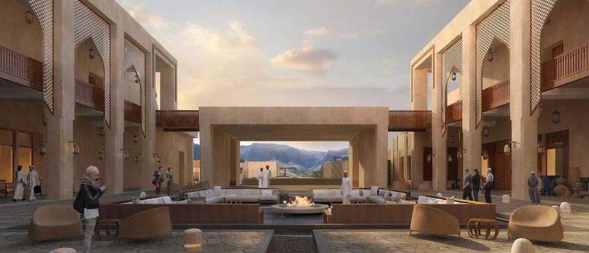 Anantara Al Jabal Al Akhdar Resort Innenhof