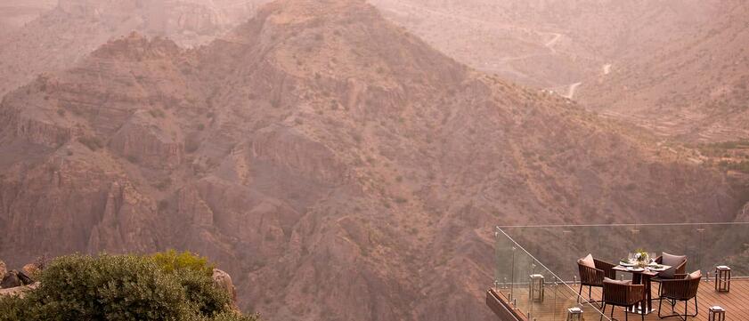 Anantara Al Jabal Al Akhdar Resort Dinner mit Blick