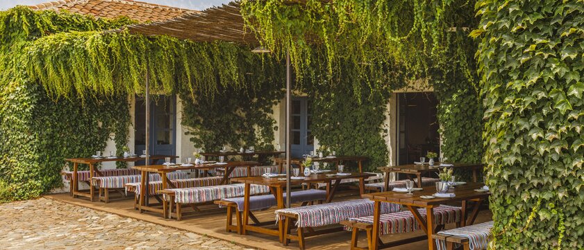 Restaurant vom Sao Lourenco do Barrocal in Monzarez