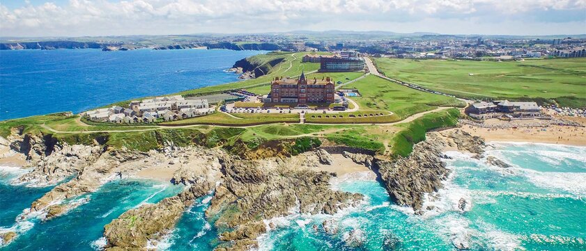 The Headland Hotel and Spa Luftaufnahme