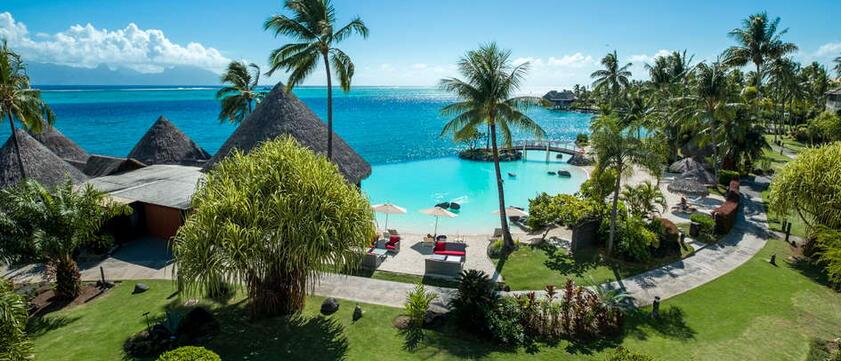 InterContinental Tahiti Resort & Spa Luftaufnahme Außenanlage
