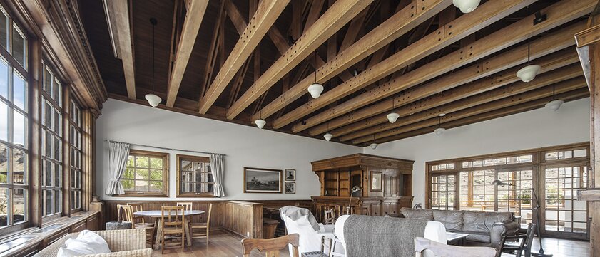 Innenansicht von Explora Patagonia Lodge im Nationalpark, Chile