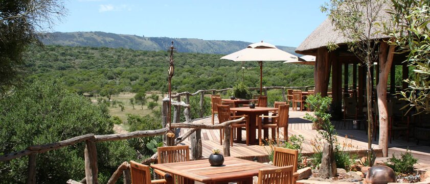 Msenge Bush Lodge Terrasse