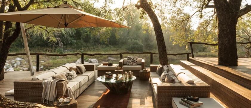Dulini River Lodge Terrasse mit Aussicht