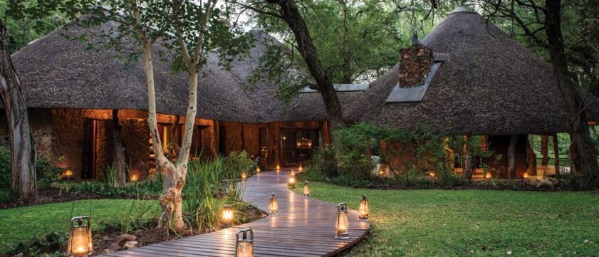 Dulini River Lodge Eingang der Lodge