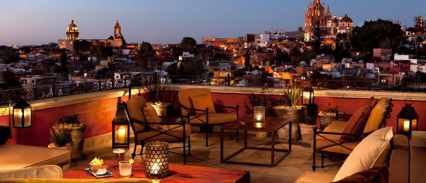 Rosewood San Miguel de Allende Dachterrasse