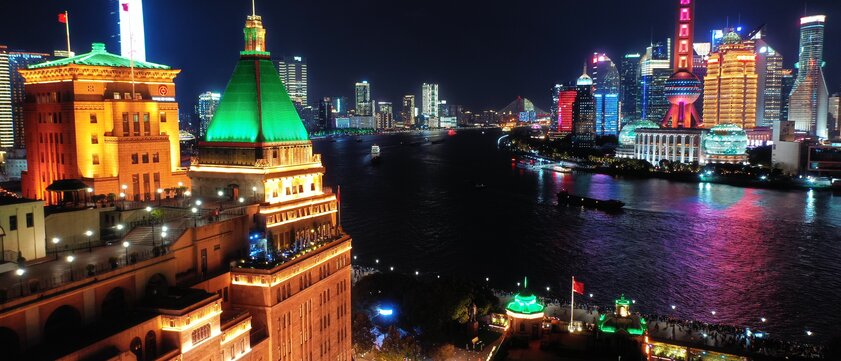 Aussicht vom Fairmont Peace Hotel in Shanghai