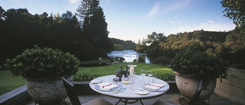 Huka Lodge Terrasse