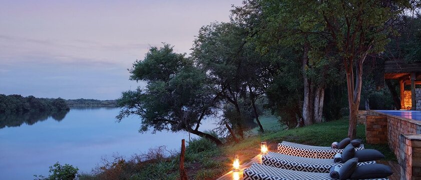 Matetsi River Lodge Terrasse