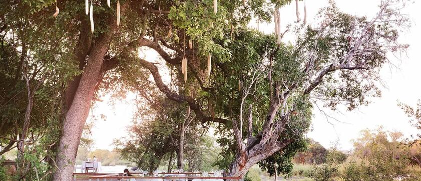 Matetsi River Lodge Restaurant Terrasse