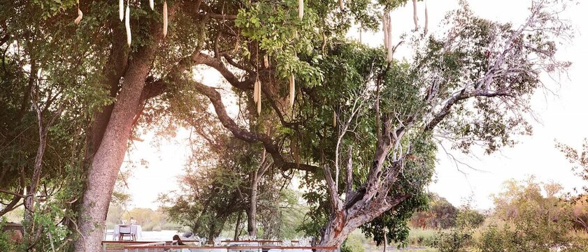 Matetsi River Lodge Restaurant Terrasse