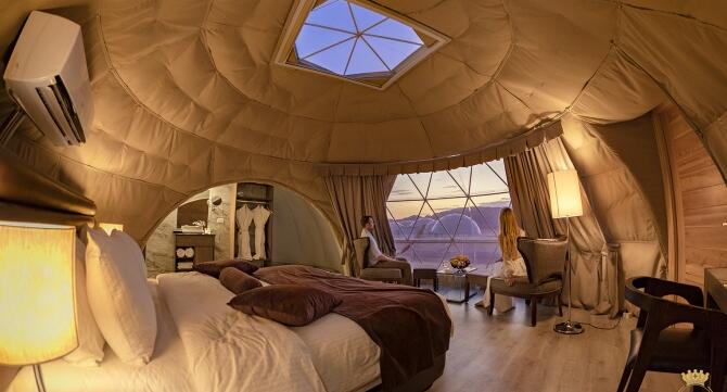 Wadi Rum UFO Luxotel Innenansicht