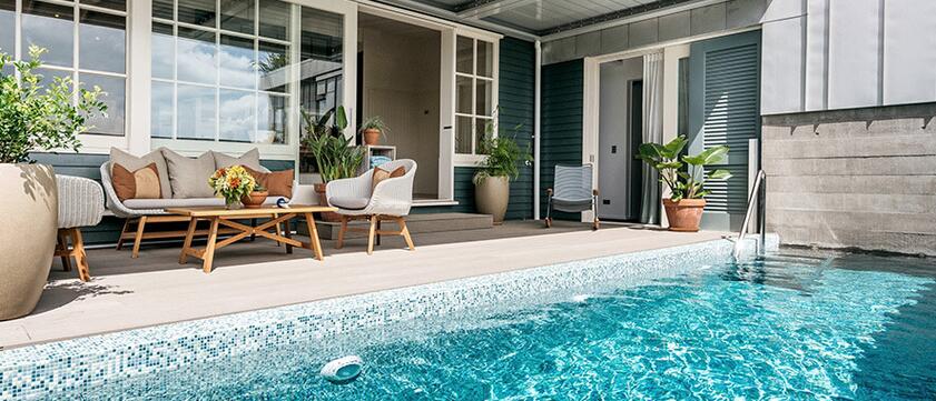 The Boatshed Poolansicht