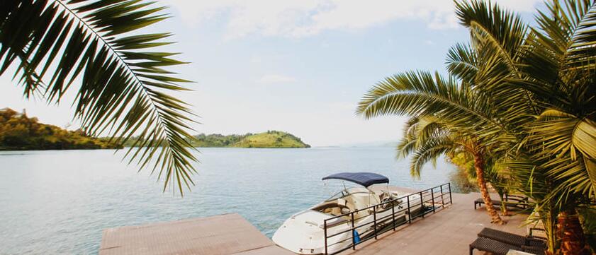 Cleo Lake Kivu Hotel Anlegestelle