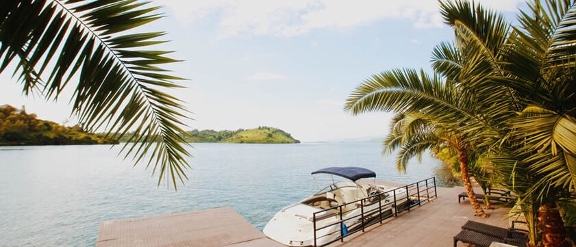 Cleo Lake Kivu Hotel Anlegestelle