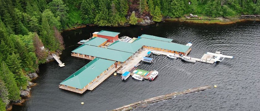 Knight Inlet Lodge Luftaufnahme