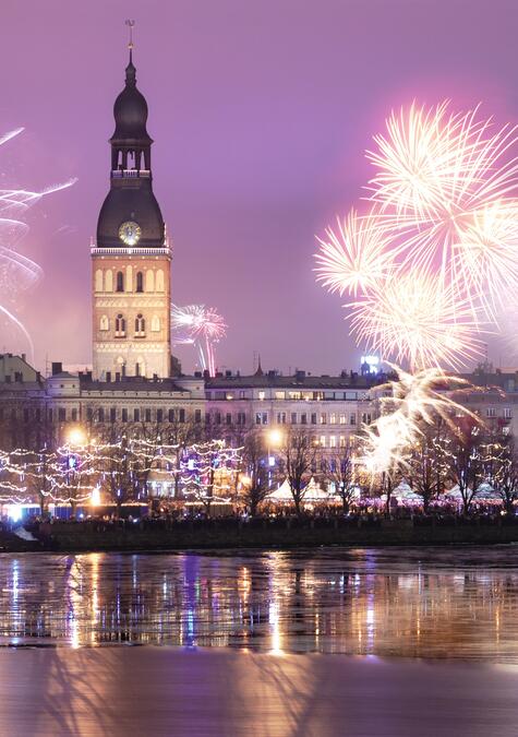 Riga Feuerwerk in Riga