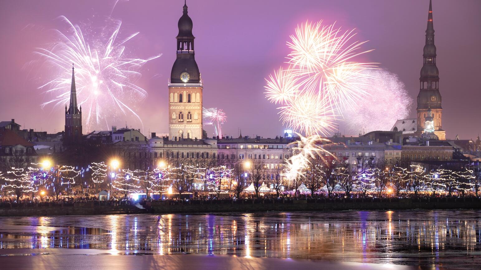 Riga Feuerwerk in Riga