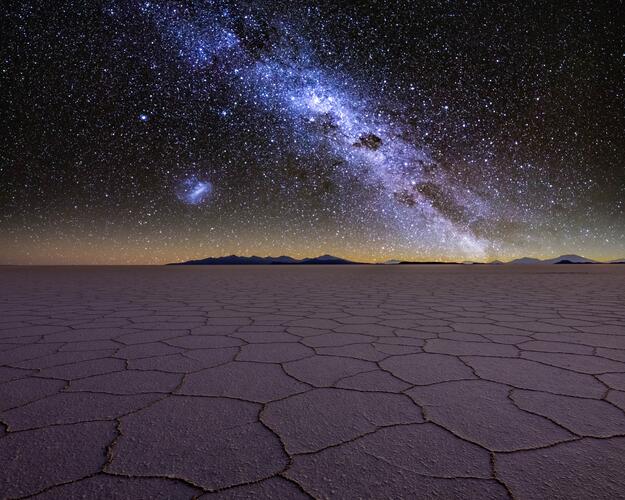 Salzwüste mit Sternenhimmel
