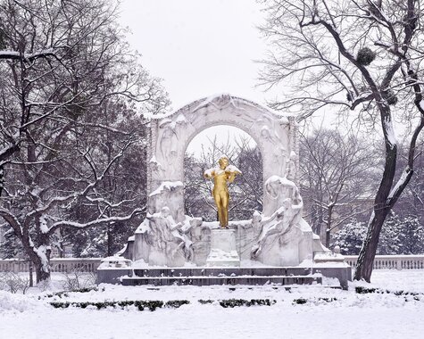 Amadeus Queen Silvesterkreuzfahrt Donau Johann Strauß Denkmal