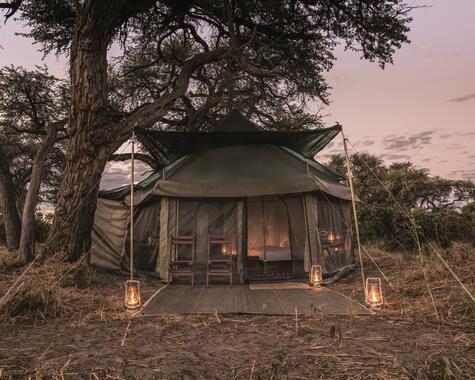 Botswana Außenansicht vom Zelt