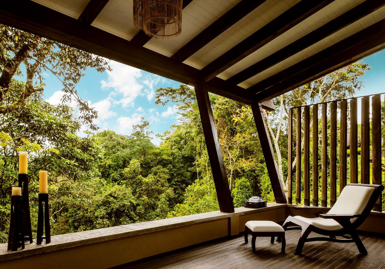 Ruanda Ausblick von einer Terrasse