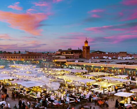 Magisches Marokko Djemaa el Fna in Marrakesch