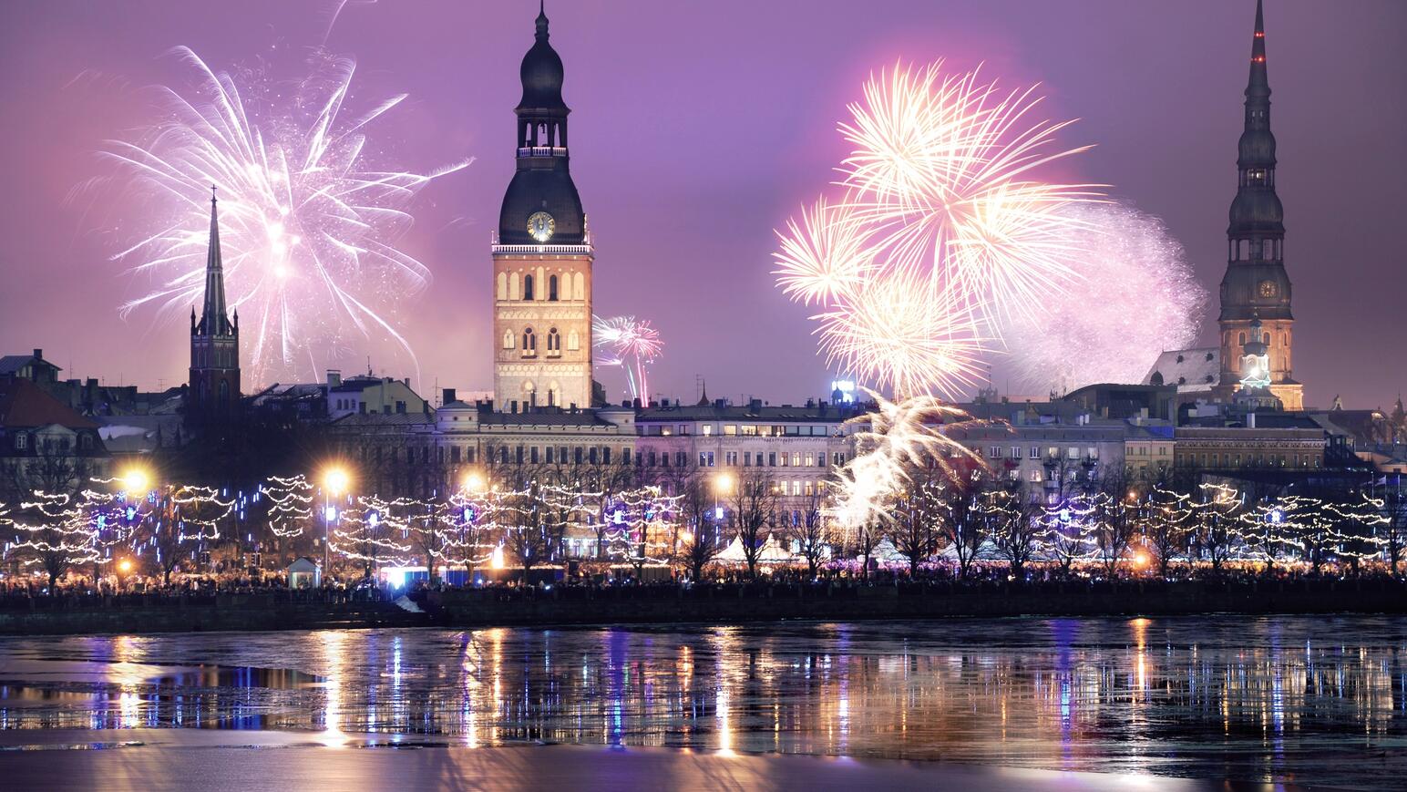 Riga Feuerwerk in Riga