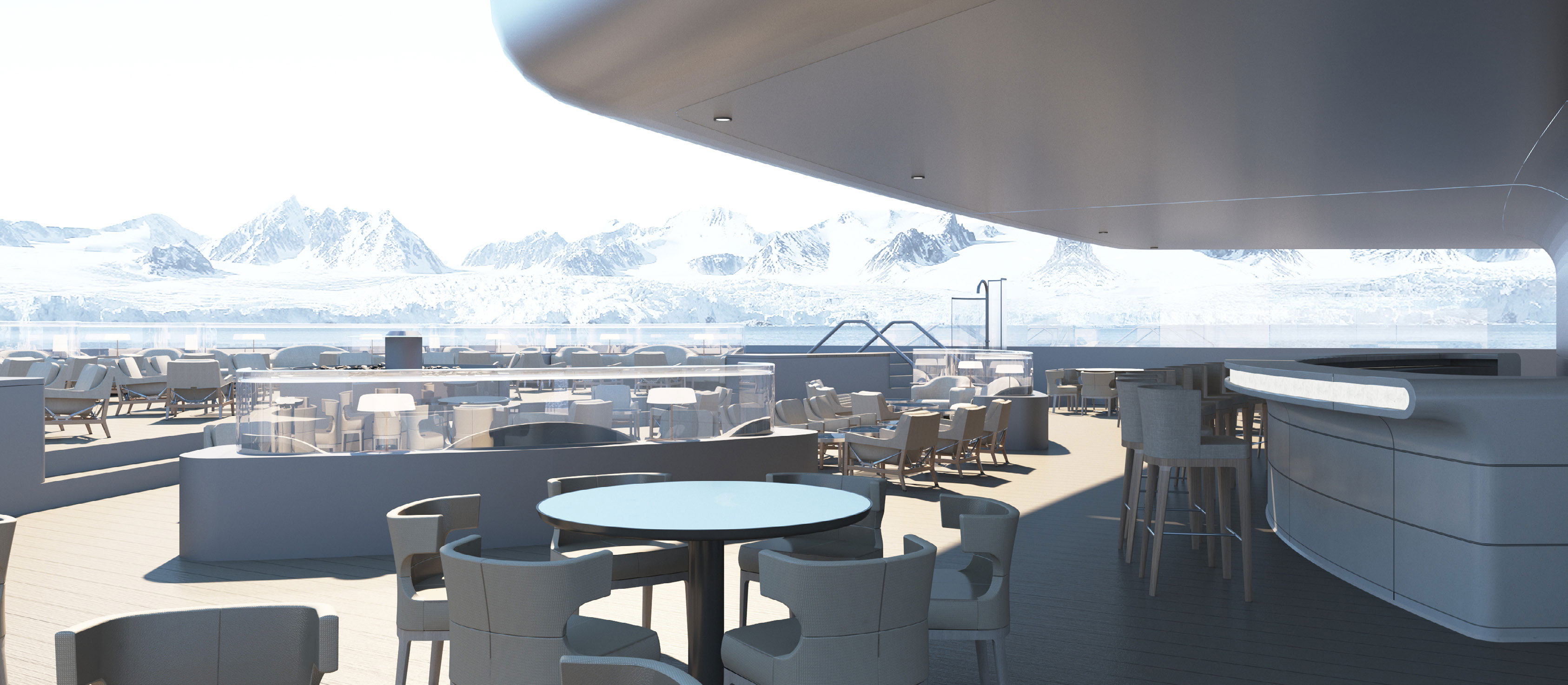Speisen unter freiem Himmel im Restaurant Grill