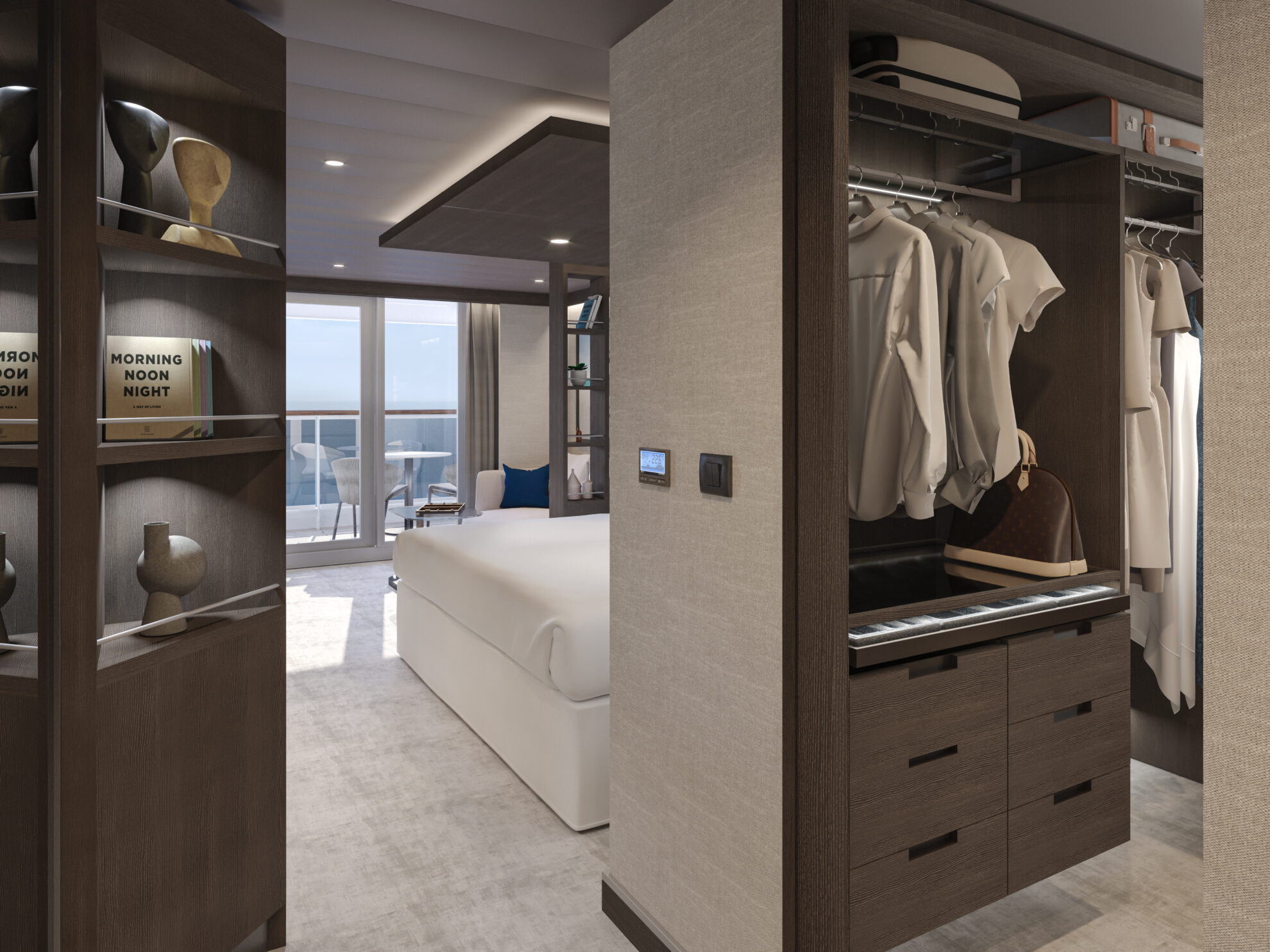 Das Design der Suiten wurde in Zusammenarbeit mit De Jorio und dem Architektur- und Innenarchitekturstudio NenMar entwickelt.