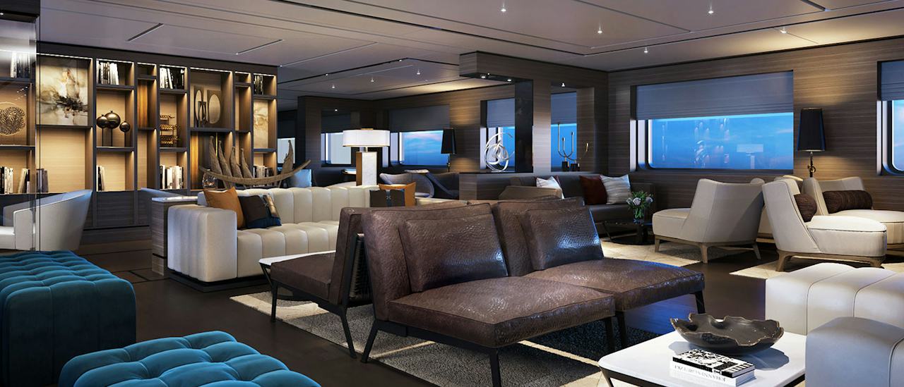 The Living Room – sanftes Licht verwandelt den Raum in eine Cocktaillounge mit Pianobar