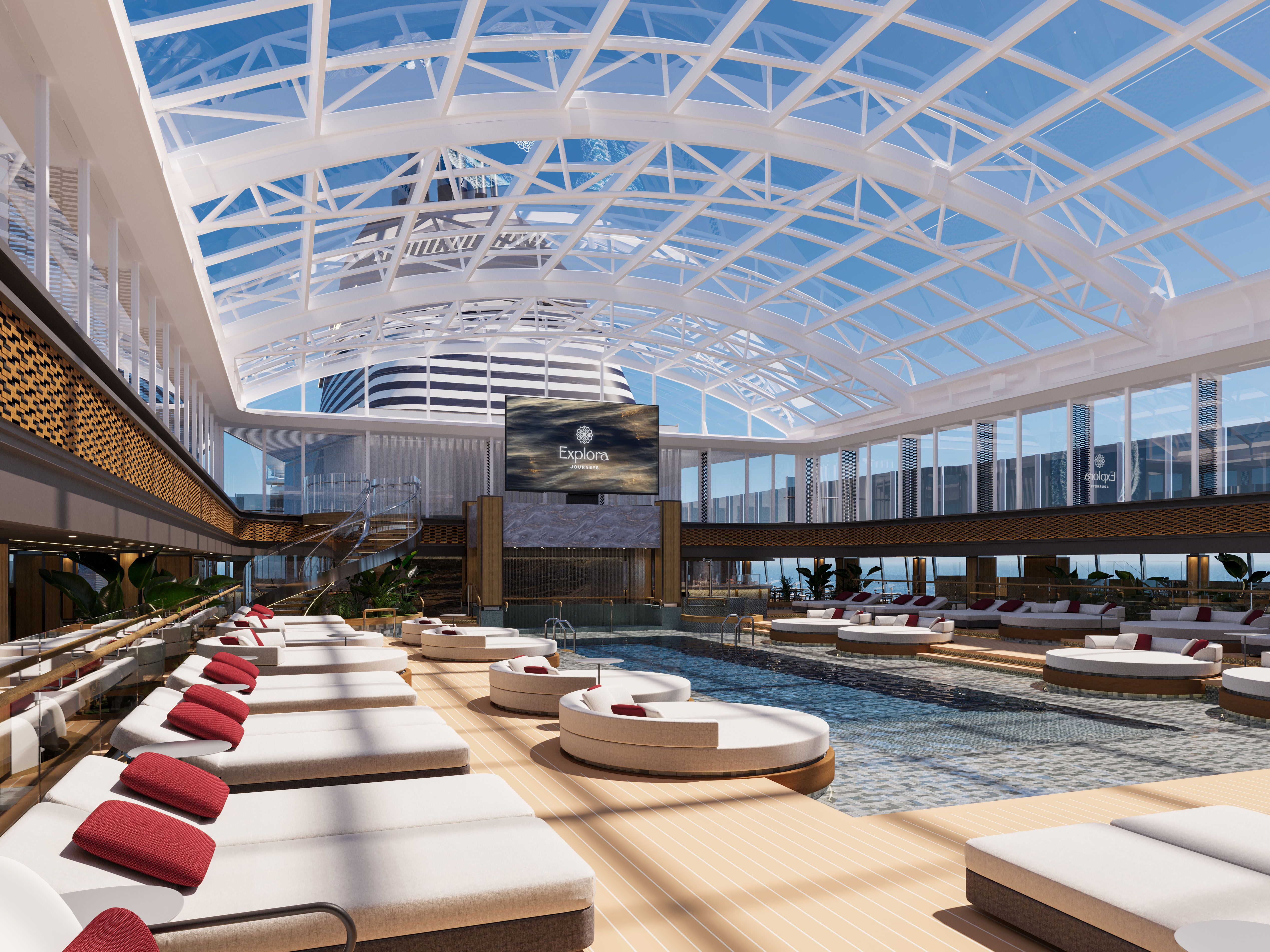 The Conservatory präsentiert sich als ruhiger, großzügiger Bereich mit wetterunabhängigem Pool und Lounge.