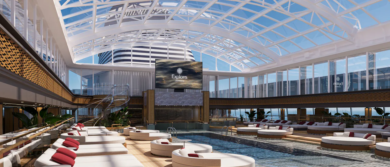 The Conservatory präsentiert sich als ruhiger, großzügiger Bereich mit wetterunabhängigem Pool und Lounge.