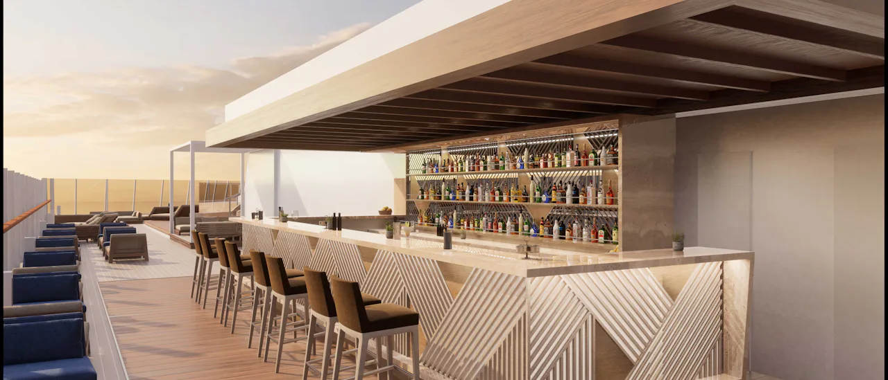 Genießen Sie einen Cocktail an der Helios Pool Bar