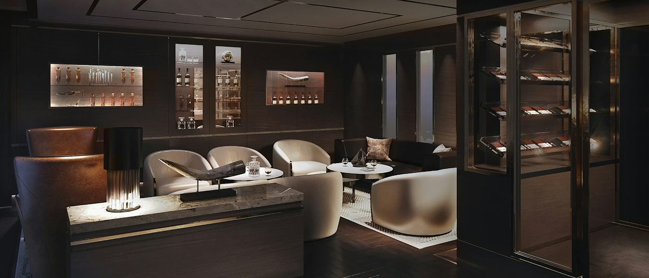 Lassen Sie den Tag im The Humidor bei einem erstklassigen Cognac in intimer Lounge-Atmosphäre ausklingen