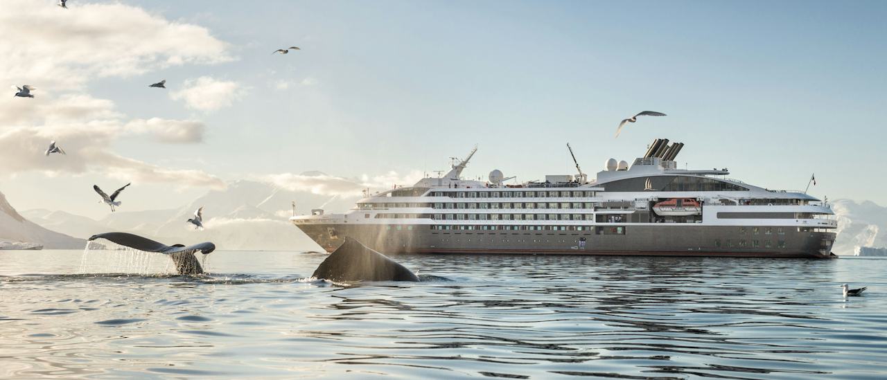 Le Soléal verfügt über einen verstärkten Rumpf und eignet sich für Expeditionskreuzfahrten in die Antarktis, nach Svalbard und zu weiteren exotischen Reisezielen.
