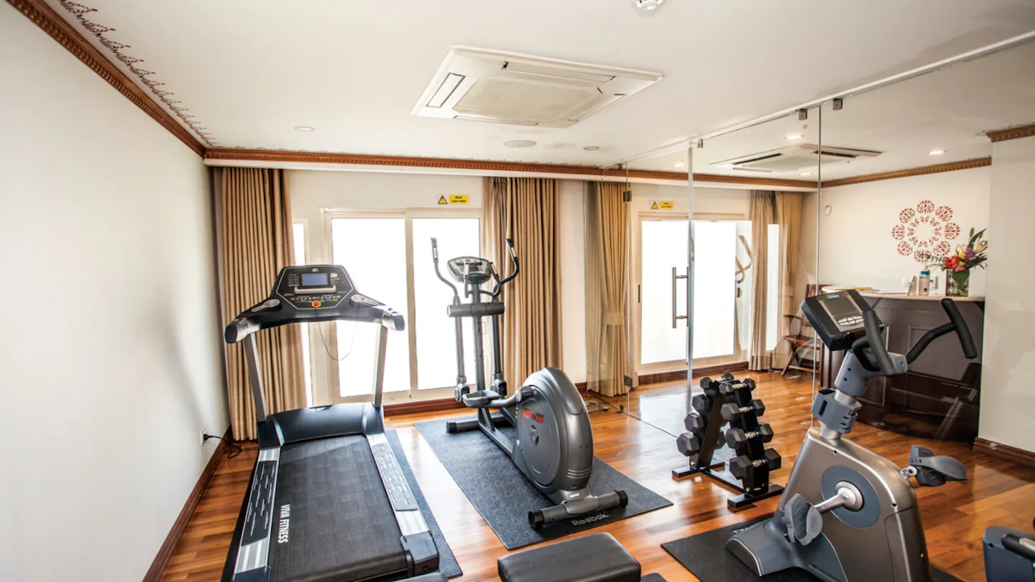 Fitnessstudio des Kreuzfahrtschiffes Ganges Voyager II