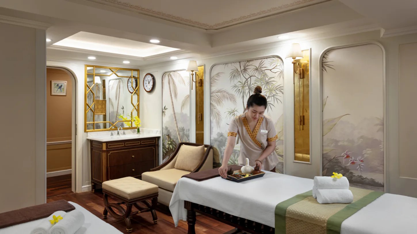 Massageraum des Flusskreuzfahrtschiffes Mekong Jewel