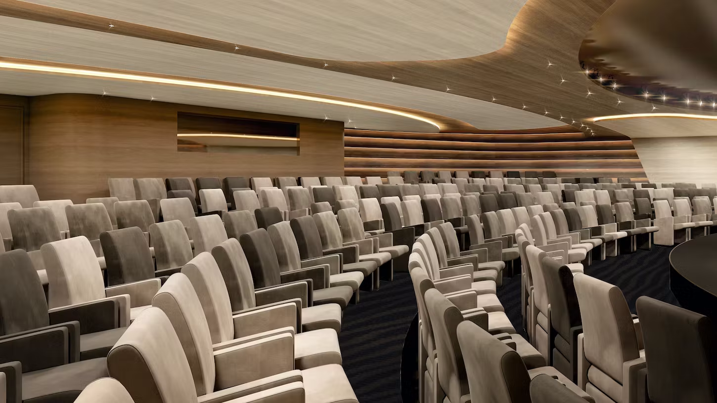 Theatersaal des Kreuzfahrtschiffes Le Commandant Charcot