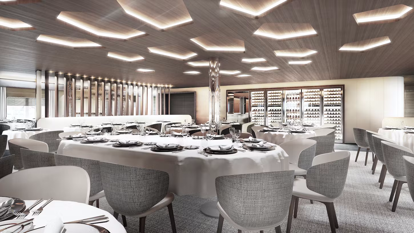 Restaurant des Kreuzfahrtschiffes Le Commandant Charcot