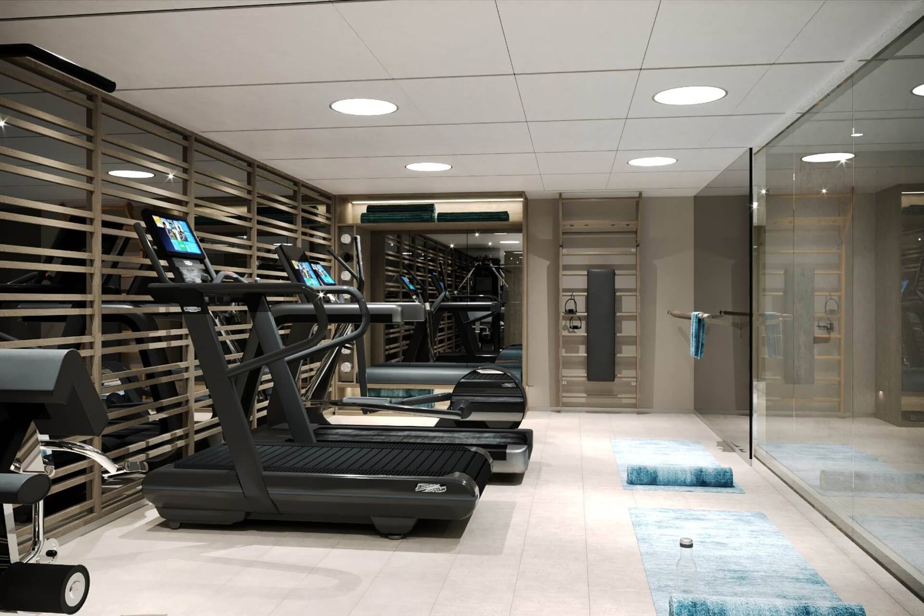 Fitnessraum des Kreuzfahrtschiffes Emerald Sakara