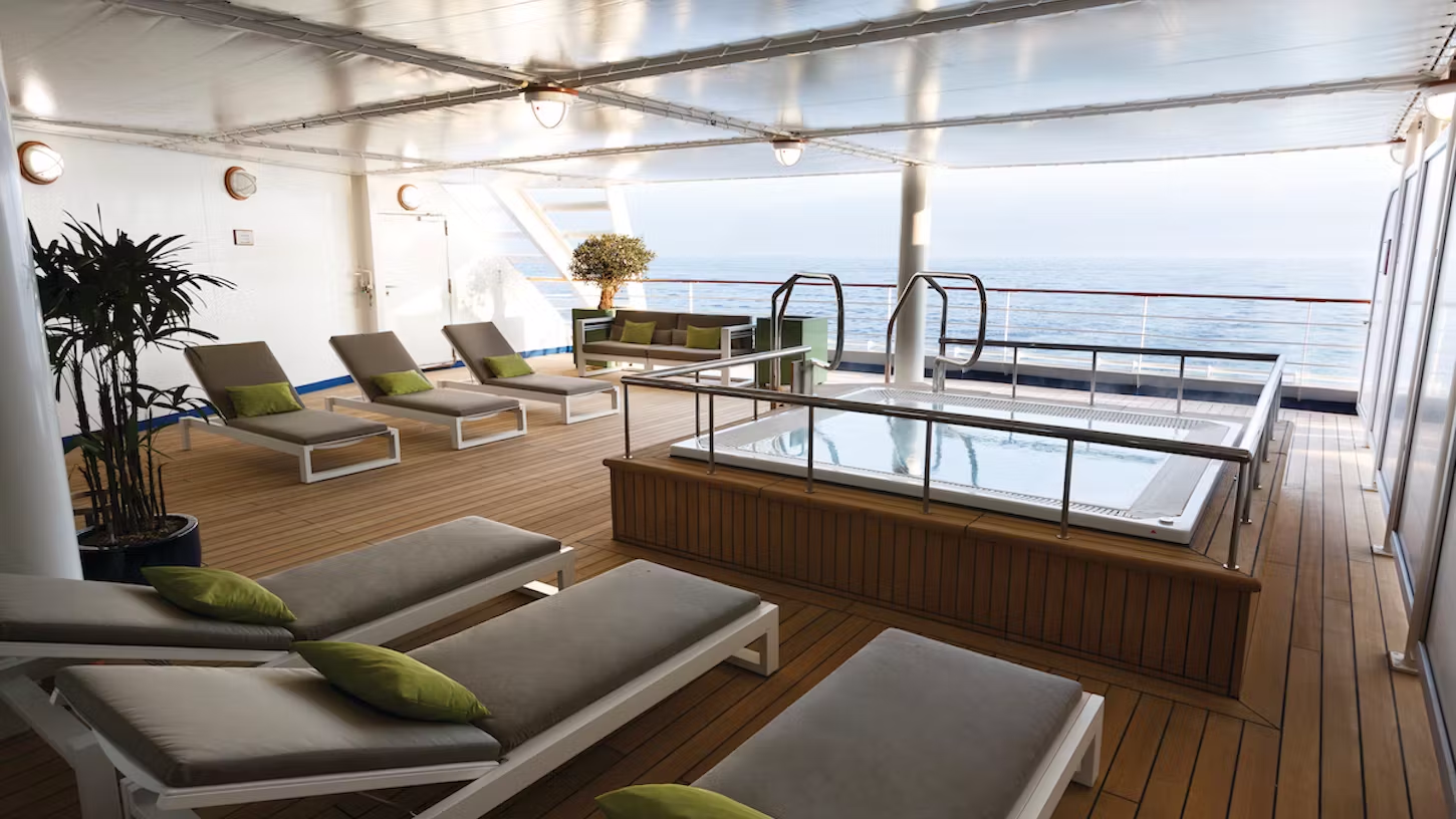 Deck des des Kreuzfahrtschiffes Silver Cloud