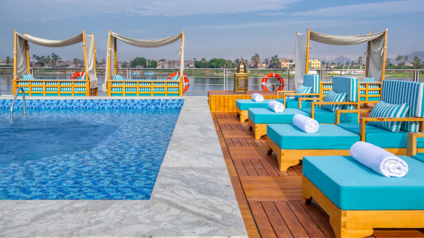 Sundeck des Kreuzfahrtschiffes S.S. Sphinx