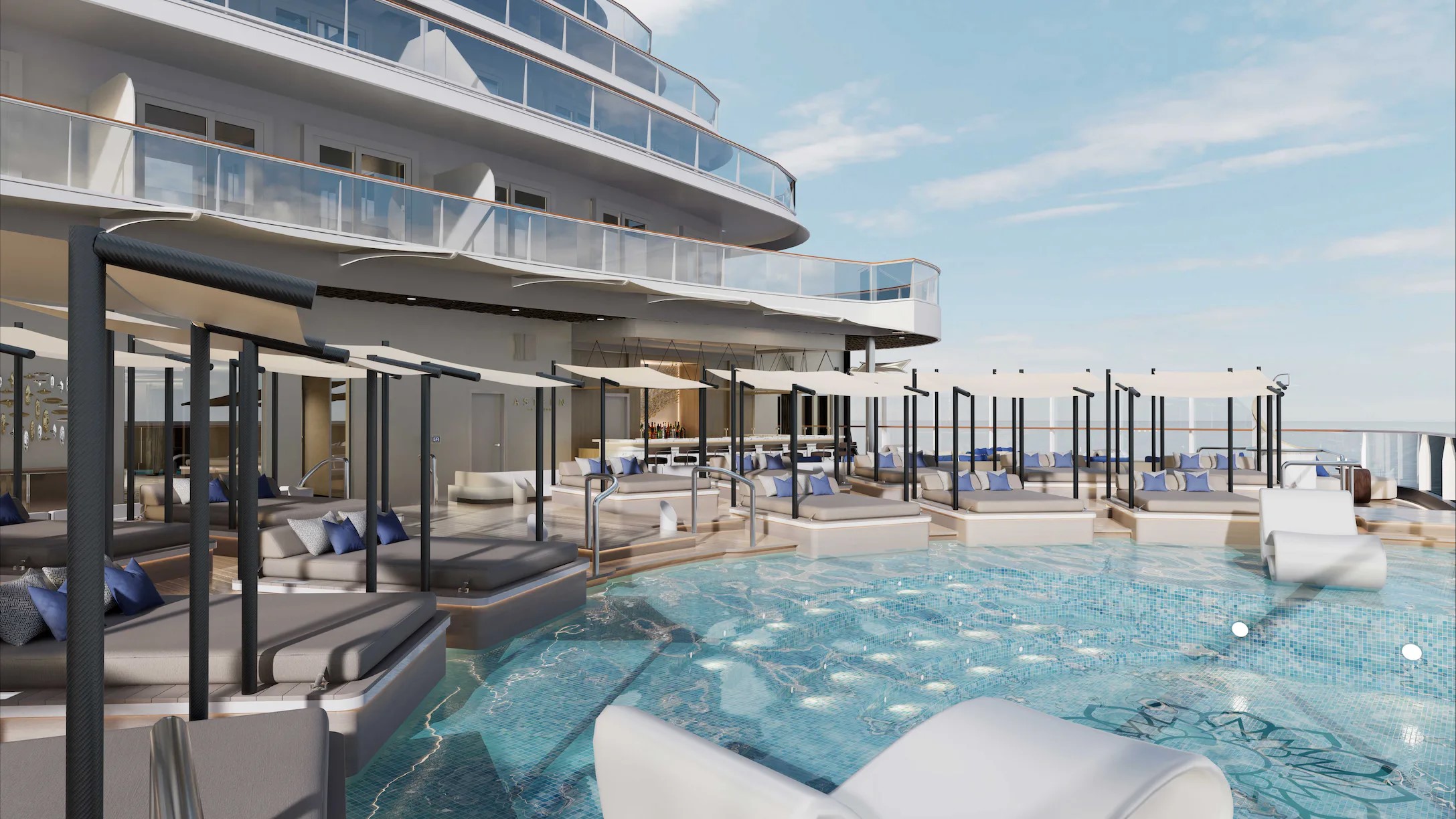 Wellness Außenbereich des Kreuzfahrtschiffes Explora 1