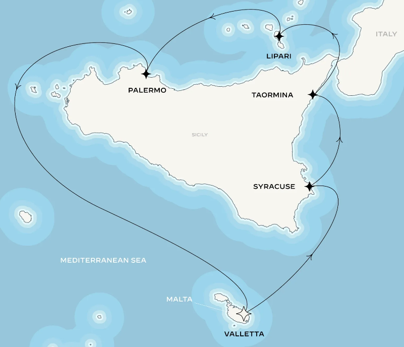 Von Malta rund um Sizilien